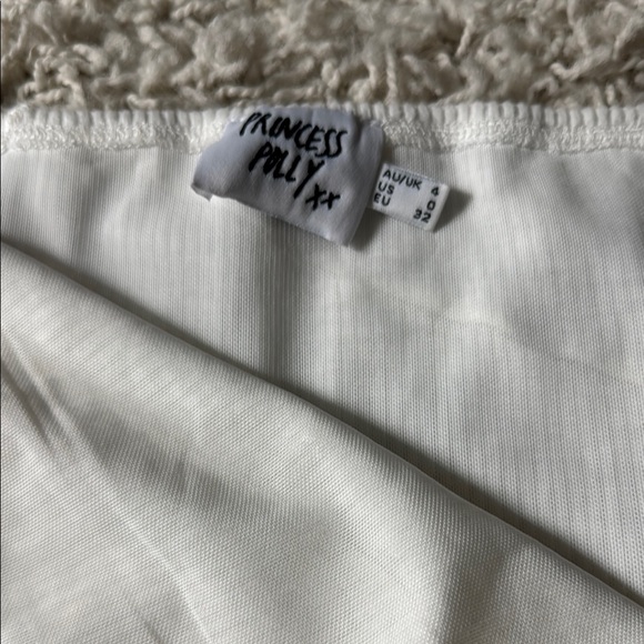 Princess Polly White Bodycon Mini Dress Sleeveless Asymmetrical Cocktail - Picture 3 of 6